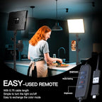 2-Pack LED Video Light Kit, NiceVeedi Studio Light, 2800-6500K Dimmable Photography Lighting Kit with Tripod Stand&Phone Holder, 73