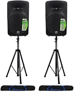 Mackie (2) SRM350V3+(2) RVSS4AB 10" Powered PA Speakers