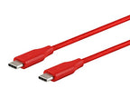 Monoprice 114987 USB-C to USB-C 2.0 Cable - 3ft, Red Braided