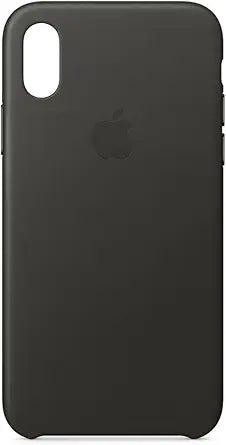 Apple iPhone X Charcoal Gray Leather Case