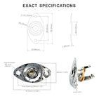 OVSAL Stainless Steel Engraved Electric Guitar Output Jackplate