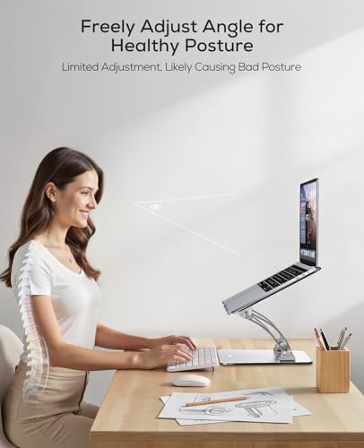 Nulaxy Ergonomic Adjustable Foldable Laptop Riser Stand — main product image