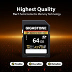 Gigastone 64GB Full-Size SD Card with USB-C Reader