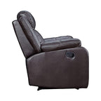 Lexicon 194840124092 Miramar Reclining Sofa Dark Brown
