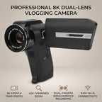 Diydeg Dual-Lens 8K Vlogging Video Camera with Rotatable Screen