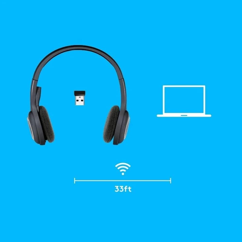 Logitech 981-000341-cr Wireless Headset H600 - Renewed