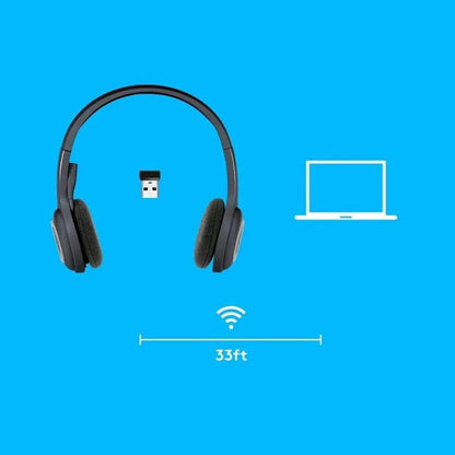 Logitech 981-000341-cr Wireless Headset H600 - Renewed