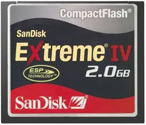 SanDisk SDCFX4-2048-901 Extreme IV 2GB CompactFlash Card