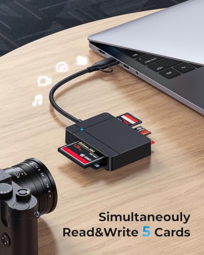 Yezori 7-in-2 USB-C and USB 3.0 Multi-Slot Memory Card Reader