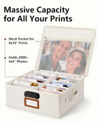 HULISEN Locking Photo Storage Box for 2,000+ 4x6 Prints