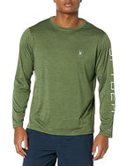 Spyder S923037 Men's Solid Side Stripe Long Sleeve Rashguard
