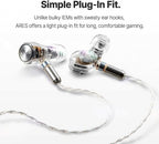 AZLA ARES Clear Hybrid In-Ear Gaming Earbuds with Mic
