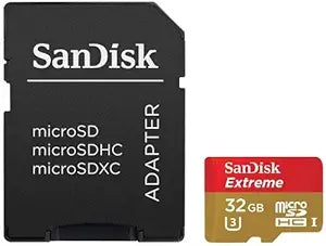 SanDisk SDSDQXL2-032G-AA Extreme: 32GB microSDHC Card w/ Adapter (2-Pack) — main product image