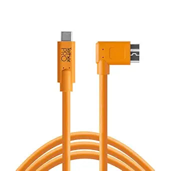 Tether Tools CUC33R15-ORG USB-C to Micro-B Angle Cable
