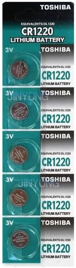 Toshiba CR1220 3V Lithium Coin Battery 5-Pack — main product image
