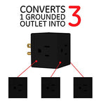 GE 47494 3-Outlet Extender Wall Tap Power Adapter