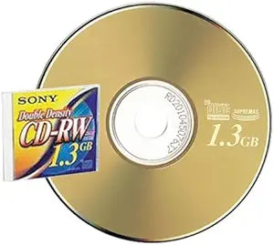 Sony 3CDRW13G1 1.3GB Double Density CD-RW Discs 3-Pack