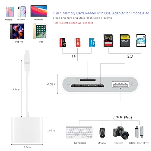 SZHAIYIJIN SD & MicroSD Card Reader for iPhone and iPad — main product image