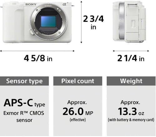 Sony ZVE10M2KW Alpha ZV-E10 II Mirrorless Camera Kit Renewed