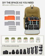 RAINSMORE Tactical Camera Backpack for DSLR and Mirrorless