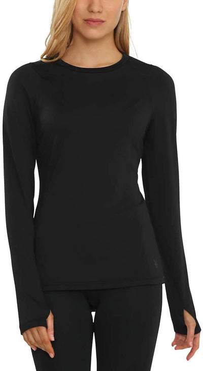 Spyder Ladies' Brushed Long Sleeve Crewneck Black