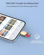 DESOFICON MFi Lightning Micro SD Card Reader for iPhone and iPad