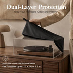 LUTQ Universal Acrylic Turntable Dust Cover with Nylon Sleeve