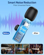 HONGJIEYUAN Pink Wireless Lavalier Microphone Set