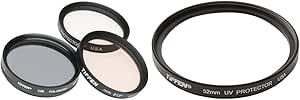 Tiffen 52mm Photo Essentials Filter Kit with UV, Polarizer & Pouch
