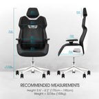 Thermaltake GGC-ARG-BWLFDL-01 Argent E700 Glacier White Leather Gaming Chair
