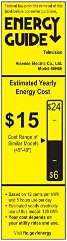 Hisense H6E 49" 4K UHD Smart TV HDR (Refurbished)