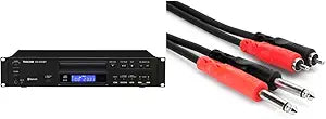 Tascam CD-200BT Rackmount CD Player Bluetooth Hosa Cable