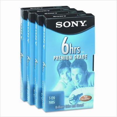 Sony 4T120VR T120 VHS Video Cassette 4-Pack