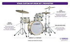 Yamaha SBP0F4HCLW: Stage Custom Hip Drum Set