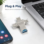 VVIA 4-in-1 TF Card Reader with Type-C and Micro USB