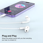 Belcompany Lightning Wired Earbuds for iPhone, MFi Certified