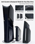 Joso PS5 Slim and Pro Disc Drive Replacement Faceplate, Black