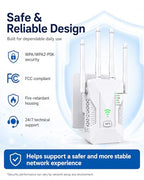Luminstem 1200Mbps Dual-Band WiFi Range Extender and Signal Booster