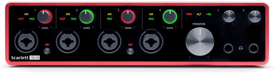Focusrite Scarlett 18i8 3rd Gen USB Audio Interface Bundle