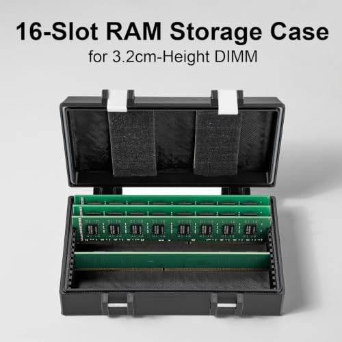 Aukuoy 16-Slot Lockable DDR RAM Storage Box — main product image