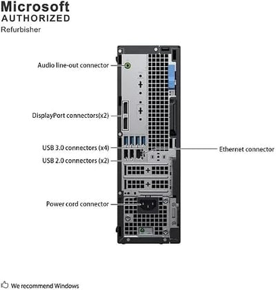 Dell OptiPlex 5070 Mini Desktop PC, Core i3, Windows 11 Pro (Renewed)