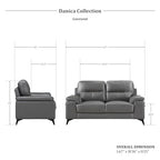 Lexicon 194840171164 Iglesia Dark Gray 2-Piece Living Room Set