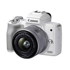 Canon 4729C004 EOS M50 Mark II EF-M 15-45mm White Kit