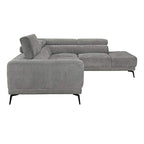 Lexicon Courtney Fabric Sectional Sofa, Gray - 112
