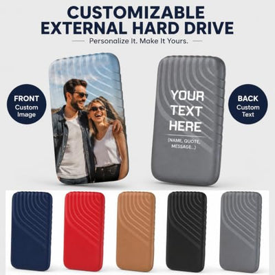 Generic Personalised 1TB Portable External Hard Drive with Custom Photo