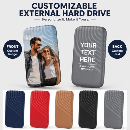 Generic Personalised 1TB Portable External Hard Drive with Custom Photo — main product image