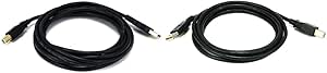 Monoprice 10ft & 6ft USB 2.0 A to B Male Cable Gold Plated