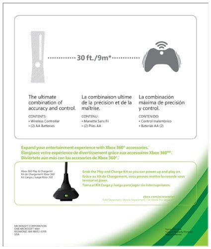 Microsoft JR9-00011 Xbox 360 - Wireless Controller - Black