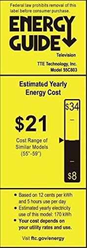 TCL 55C803 55-Inch 4K Roku Smart TV Renewed