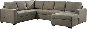 Lexicon 3-Piece Fabric Sectional Chaise Storage Sofa